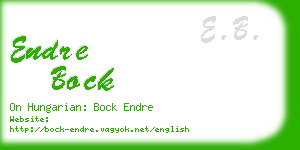 endre bock business card